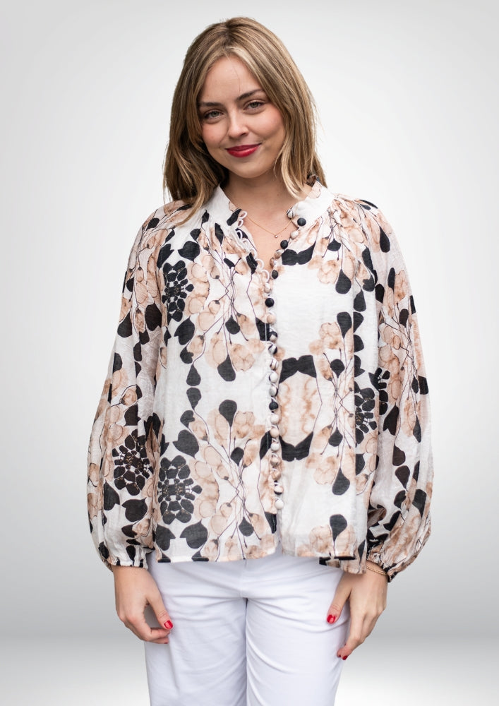 Stella Blouse  |  Beige