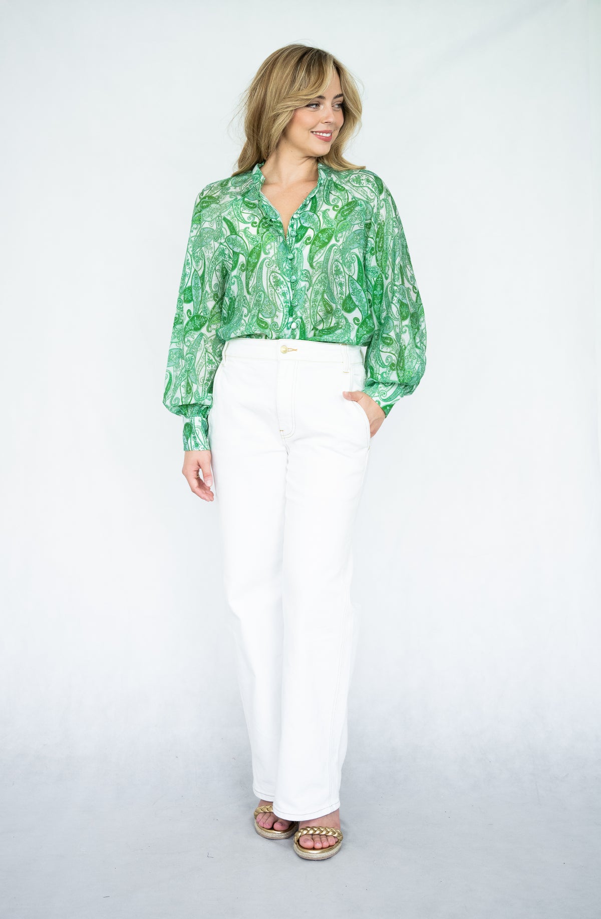 Delray Blouse |  Green