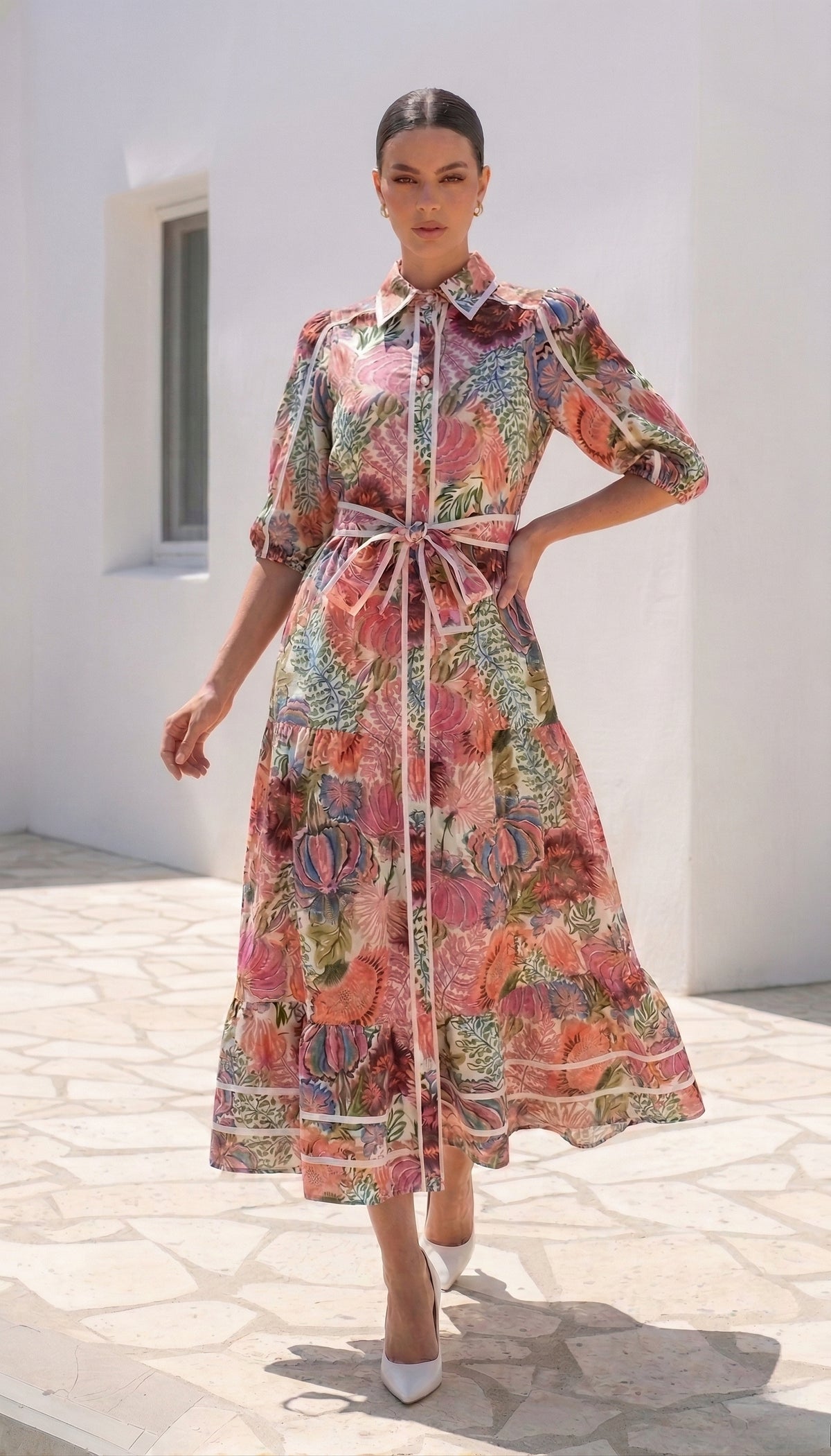 Rosalina Floral Maxi Dress – Pink
