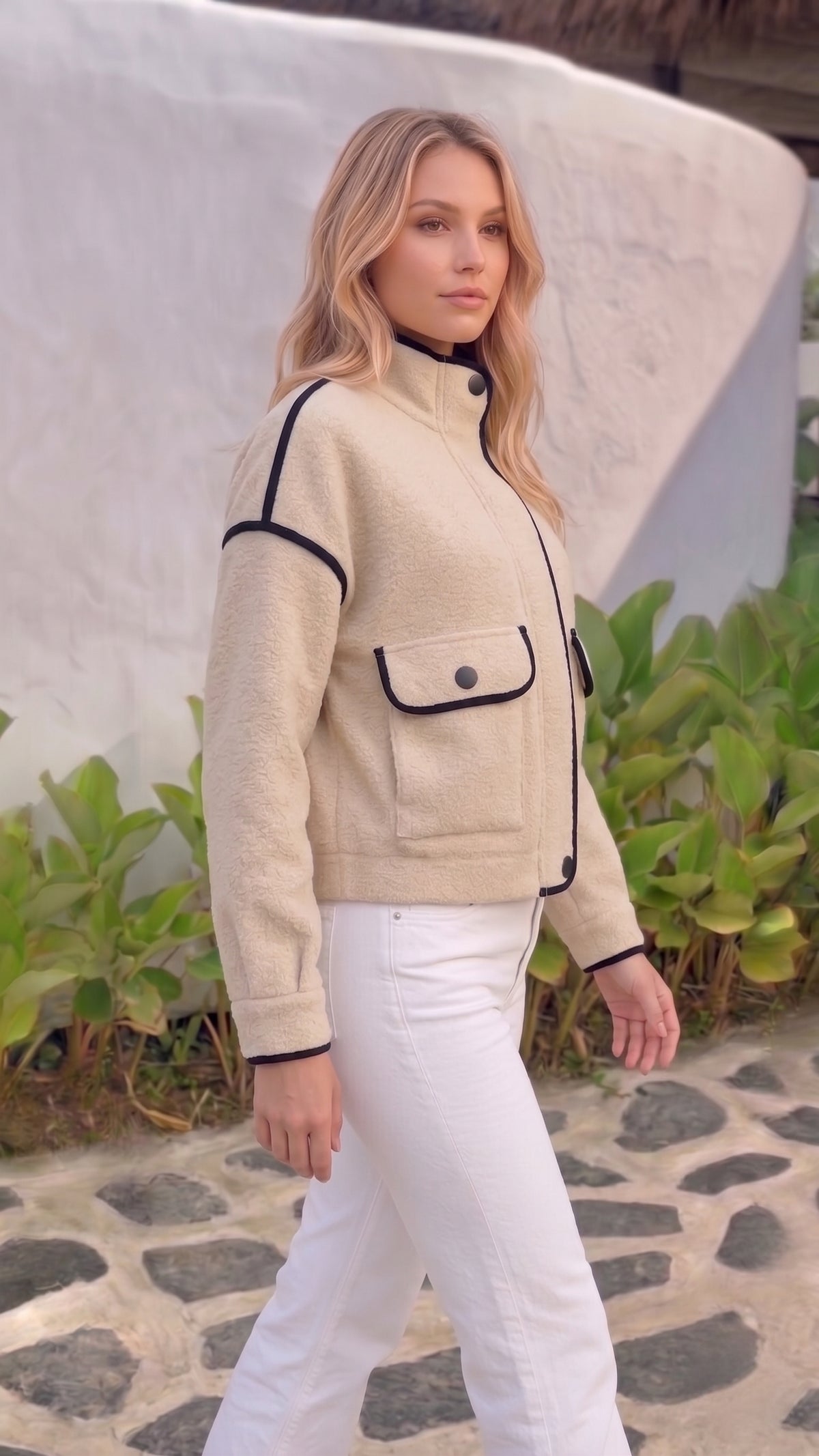Aspen Jacket  | Beige - Blk