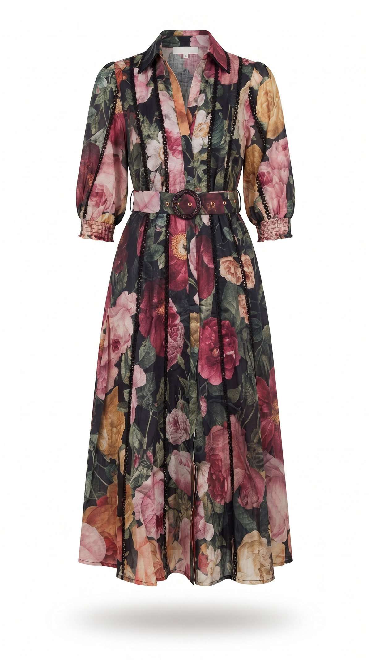 Katherine  Dress | Black - Floral
