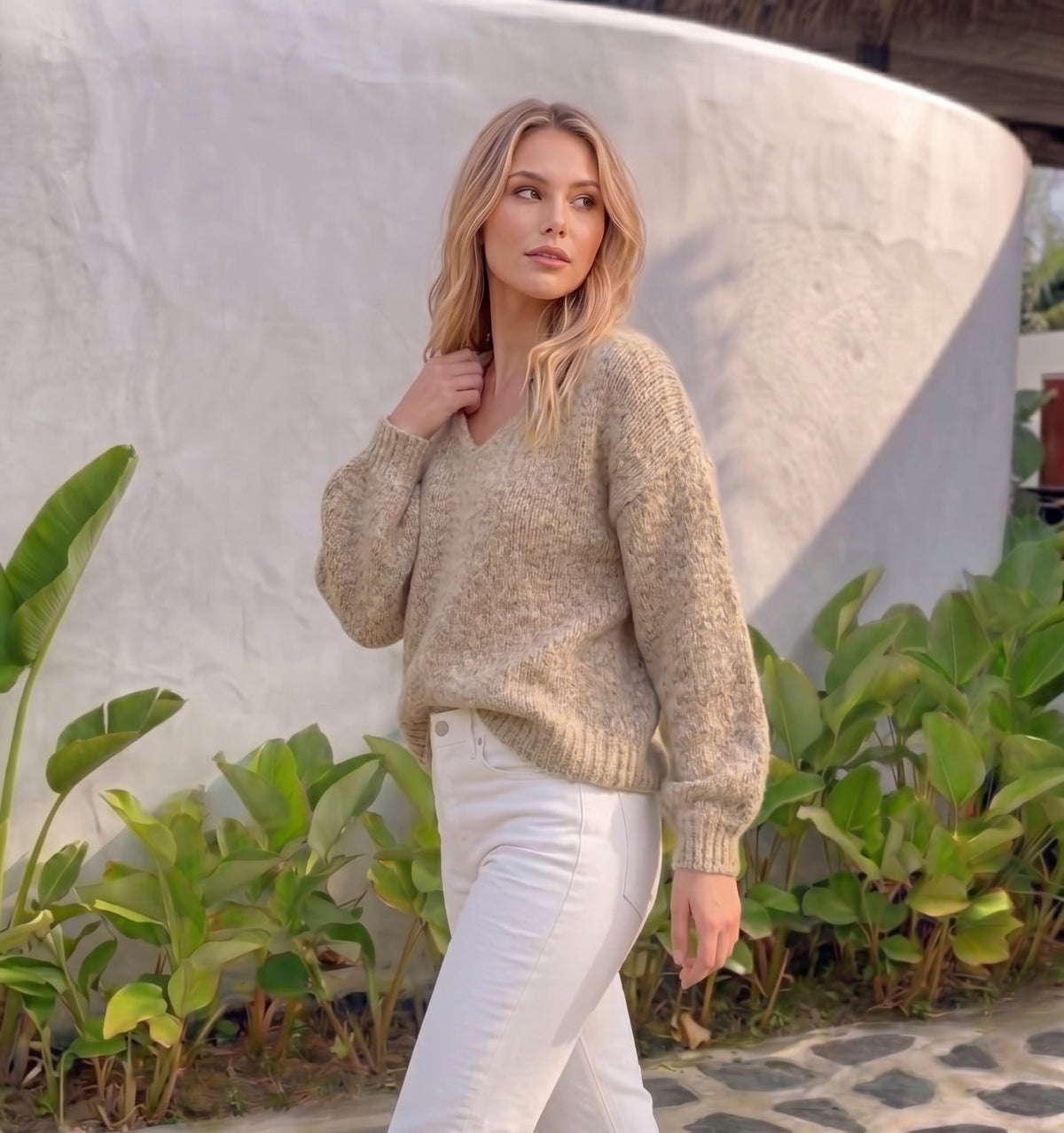 Malena Knit  Jumper | Beige