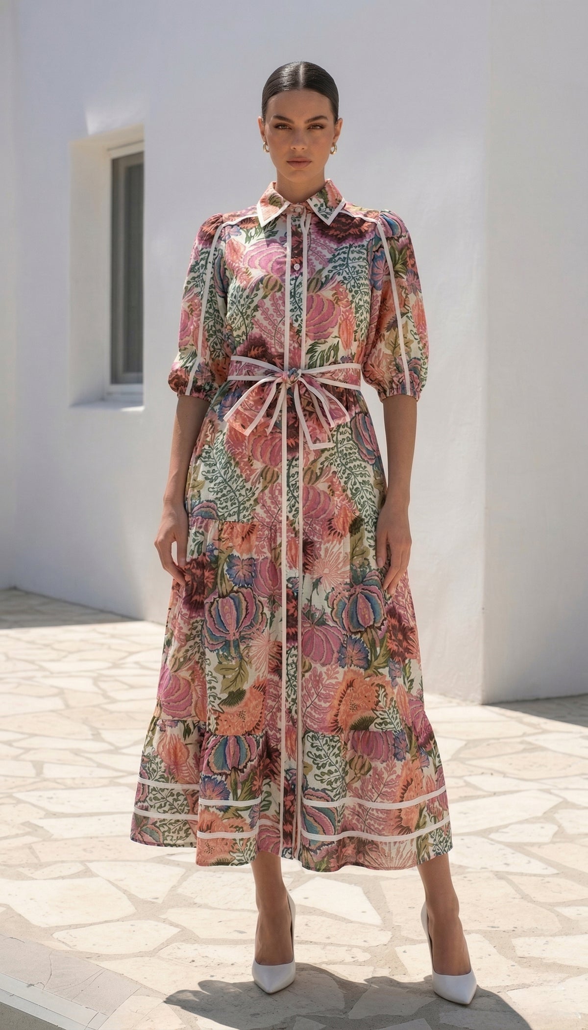 Rosalina Floral Maxi Dress – Pink
