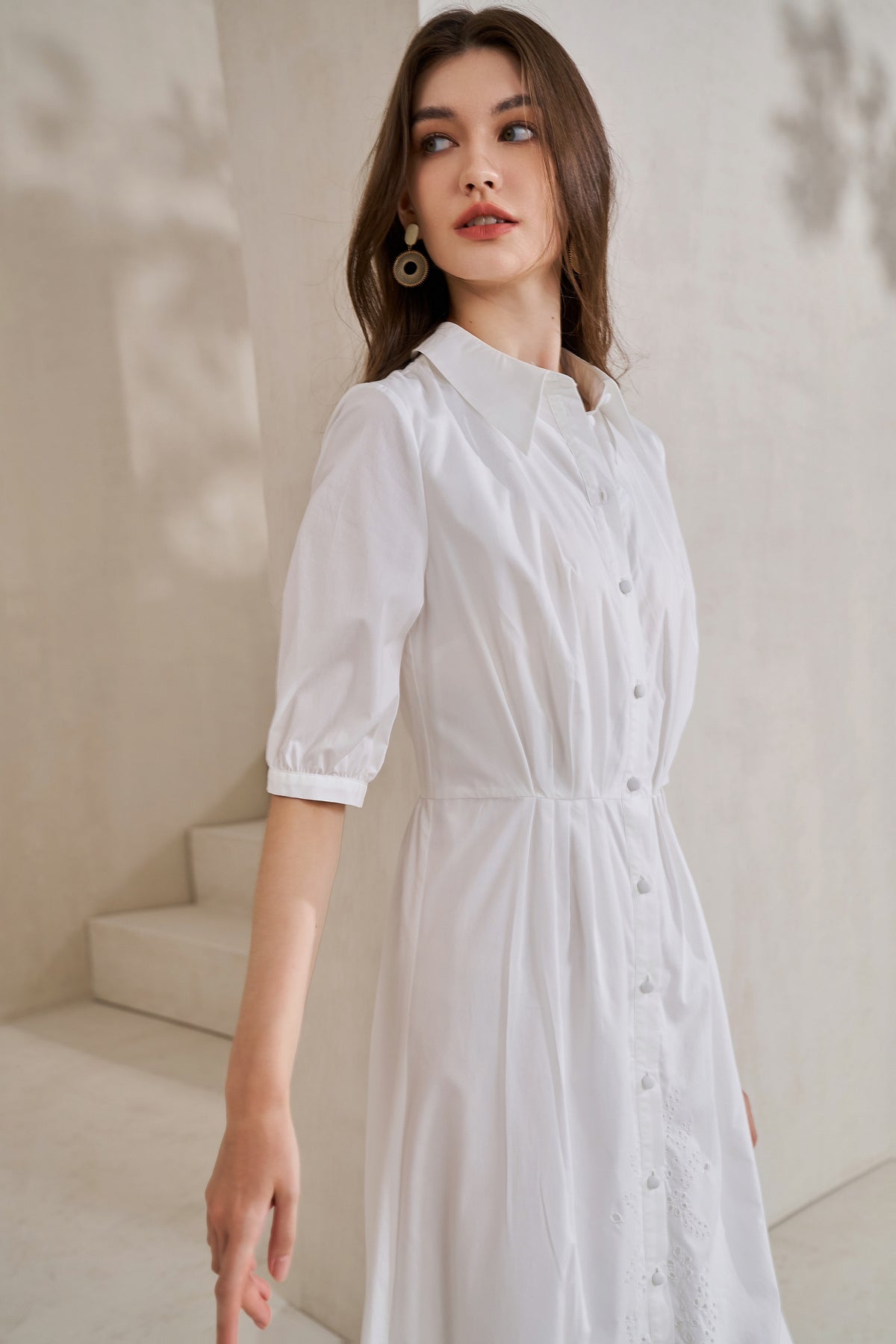 GDS Raven Tencel Long Dress | White DRESSES 10 12 14 16 8 GDS L M S WHITE XL XS