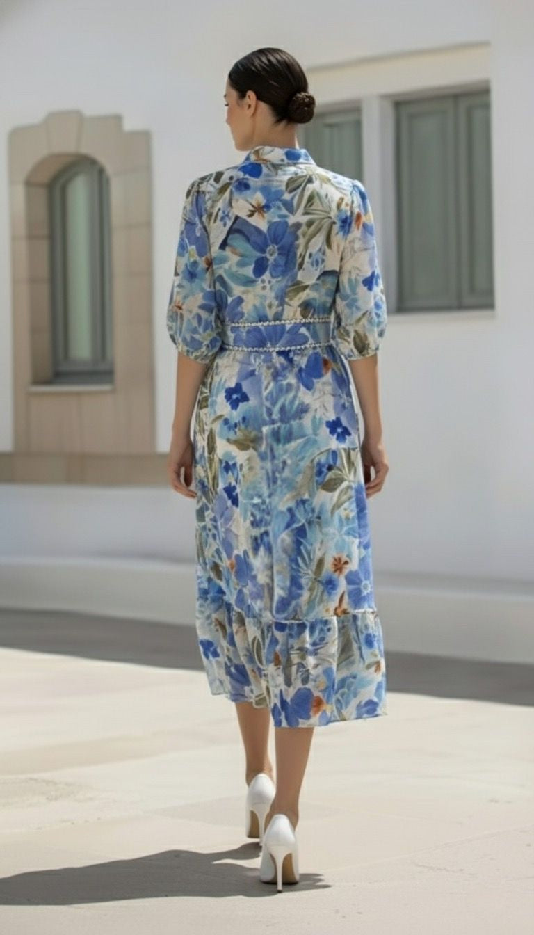 Marta Dress  | Blue