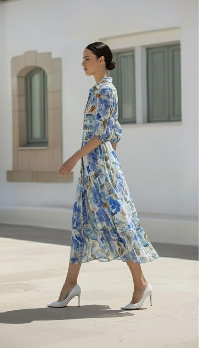Marta Dress  | Blue